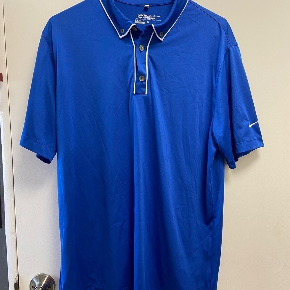 Nike golf electric blue golf polo men’s size large